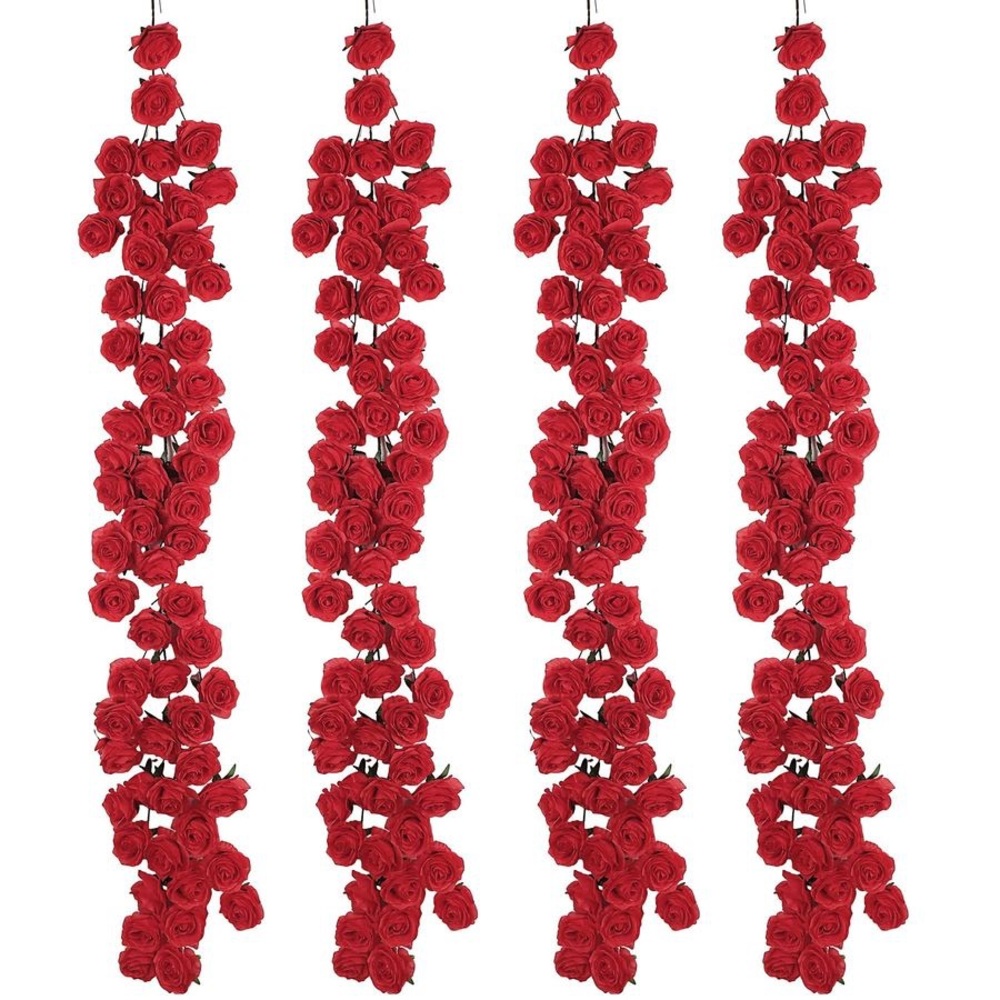 Elegant Red Rose Garland